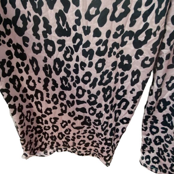 Leopard Jumpsuit Plus Size 2X Black Pink Leopard Stretch Jersey NWOT - Picture 11 of 12